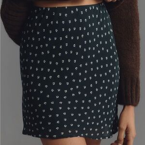 Anthropologie Floral Midi Skirt